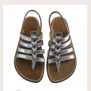 Tropéziennes Silver Metalized Leather